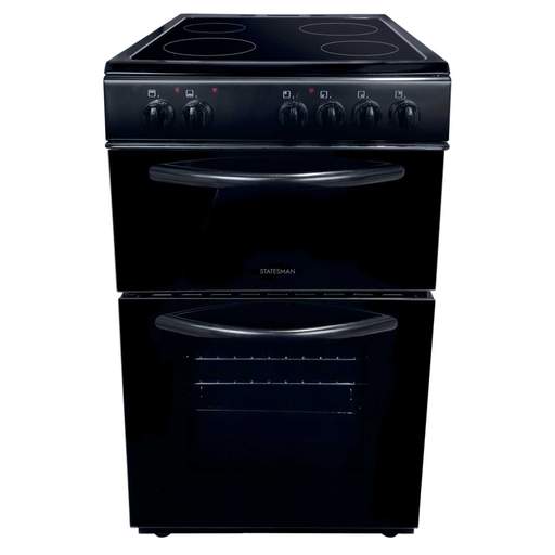 Statesman 50CM Double Oven Electric Cooker Black - Image 2