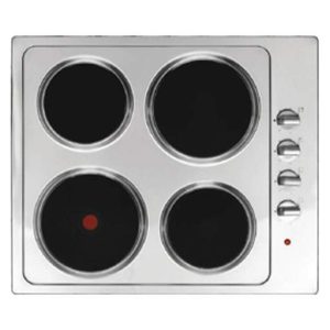 Statesman 60cm 4 Solid Hotplate Electric Hob Stainless Steel