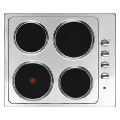 Statesman 60cm 4 Solid Hotplate Electric Hob Stainless Steel