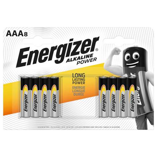 Energizer AAA Alkaline Batteries 8 Pack