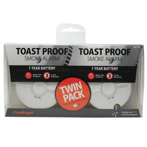 FireAngel 1 Year Optical Smoke Alarm Twin Pack with Test Feature - Image 3