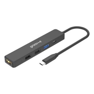 Groove 5 Port USB-C Hub with HDMI, USB-A and USB-C