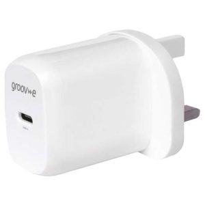 Groove USB-C Mains Charger 20W Power Delivery - White