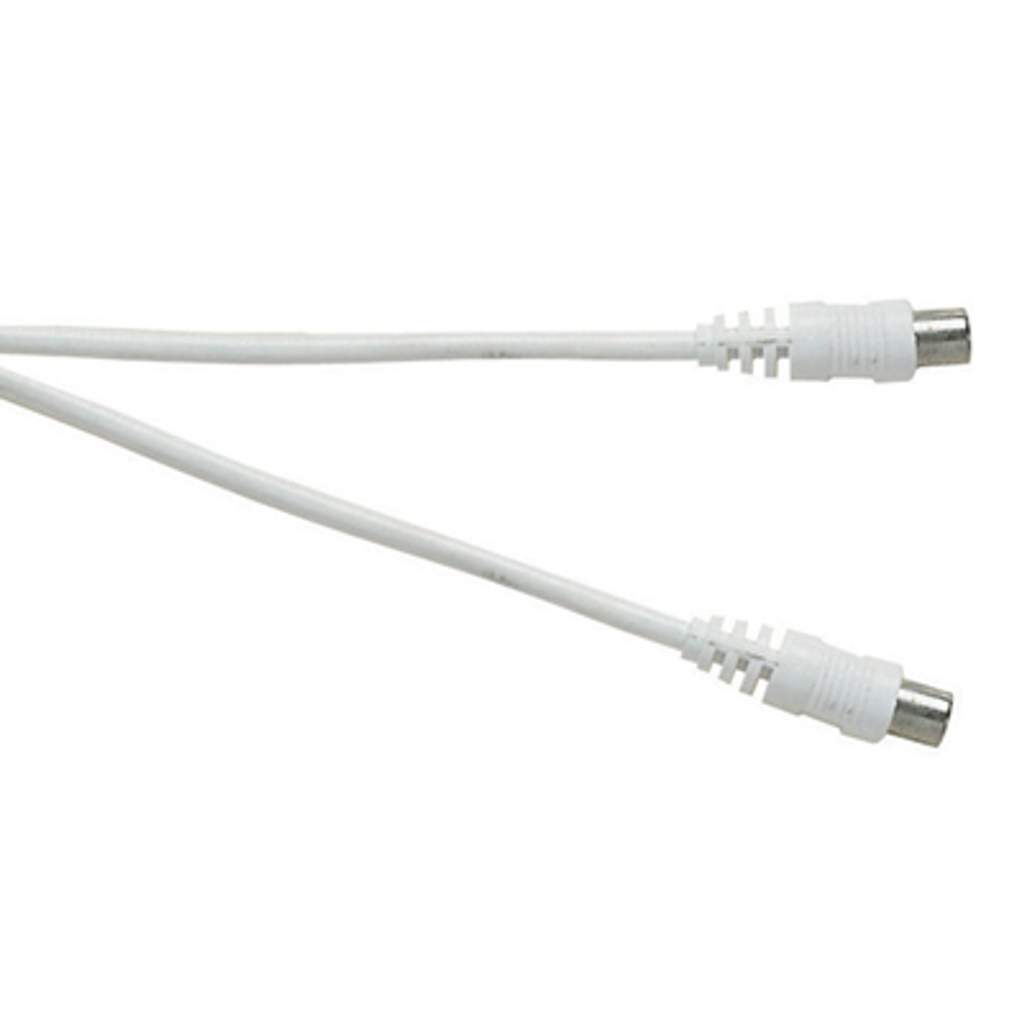 Pik-a-Pak 2m Coaxial Fly Lead Plug To Socket White - Image 2