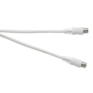 Pik-a-Pak 2m Coaxial Fly Lead Plug To Socket White