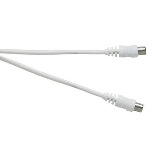 Pik-a-Pak 2m Coaxial Fly Lead Plug To Socket White