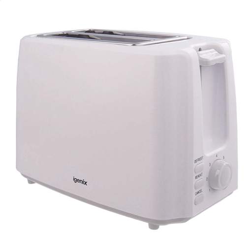 Igenix White Plastic 2 Slice Toaster