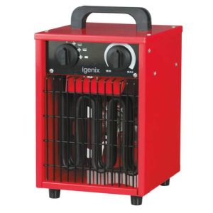 Igenix 2000W Industrial Fan Heater Red