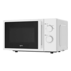 Igenix 20L 800W Manual Microwave White with Stainless Steel Cavity