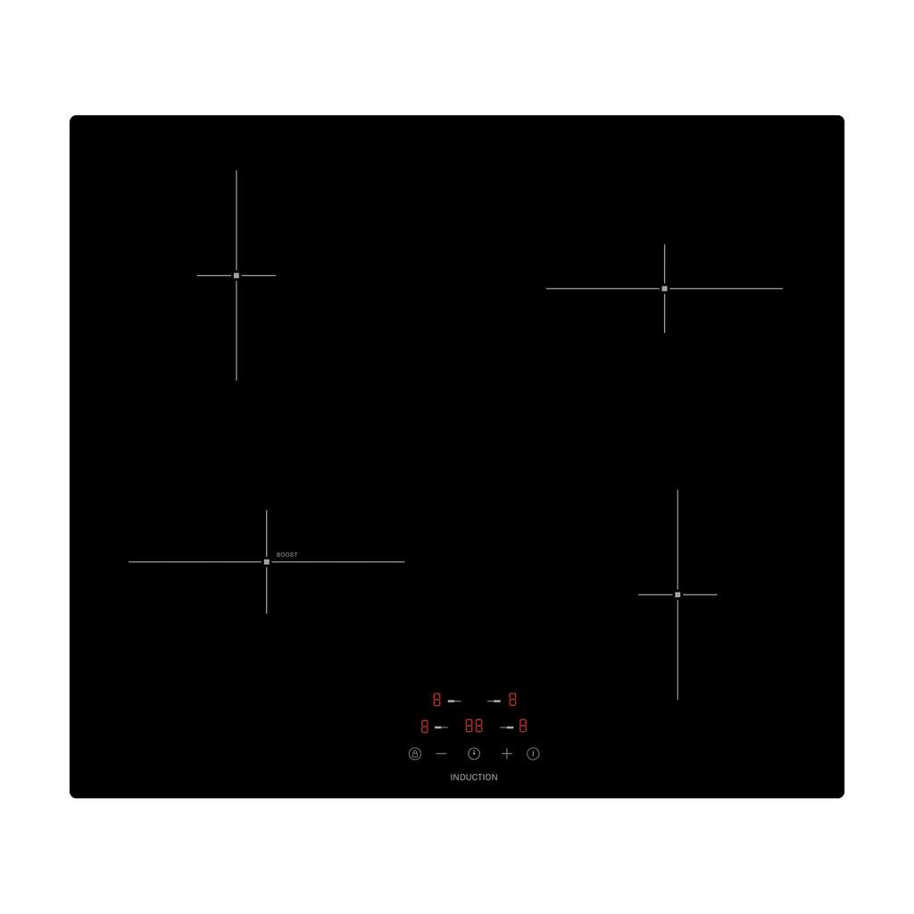 Statesman 60cm 4 Zone Induction Hob with Touch Control Black - Image 2