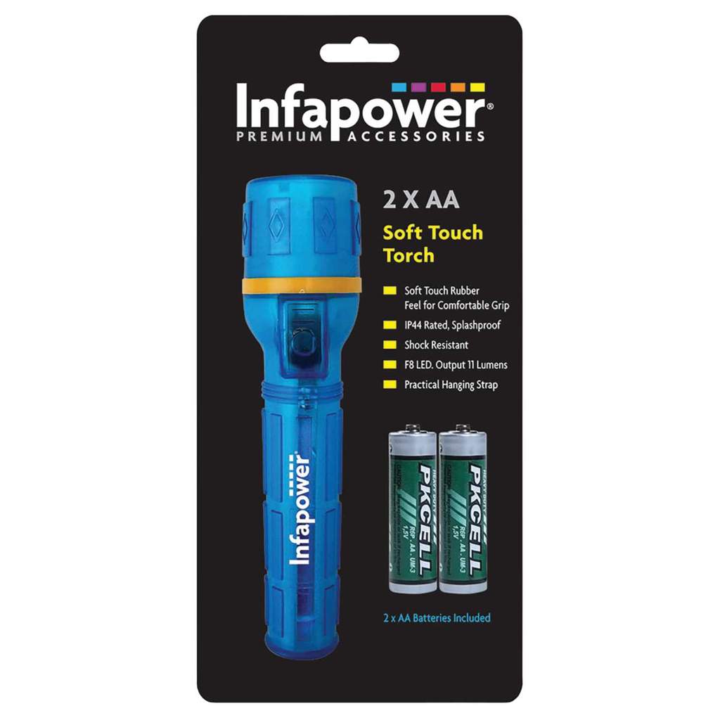 Infapower Infapower 2AA Soft Touch Rubber Torch - Image 2
