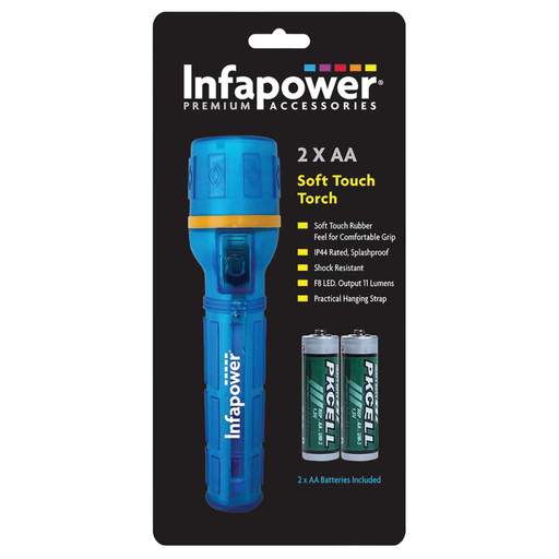 Infapower Infapower 2AA Soft Touch Rubber Torch