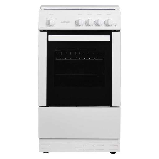 Statesman 50cm Gas Cooker with Lid White