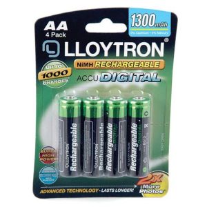 Lloytron AA Ni-MH Rechargeable Batteries (Pack of 4)