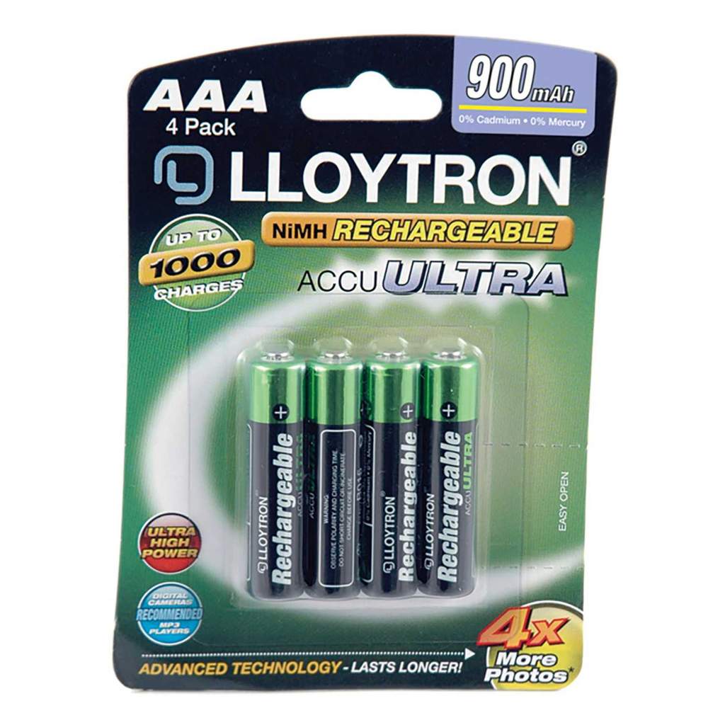 Lloytron AAA Ni-MH Rechargeable Batteries (Pack of 4) - Image 3