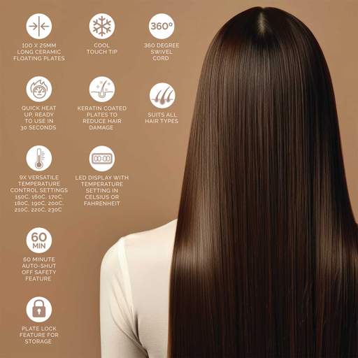 Paul Anthony StylePro Ceramic Hair Straightener with Keratin - Image 3