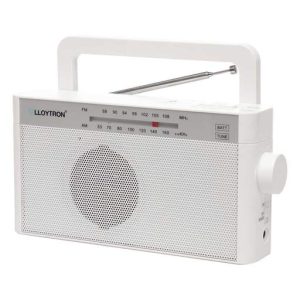 Lloytron White Rhythm Rechargeable Portable Radio