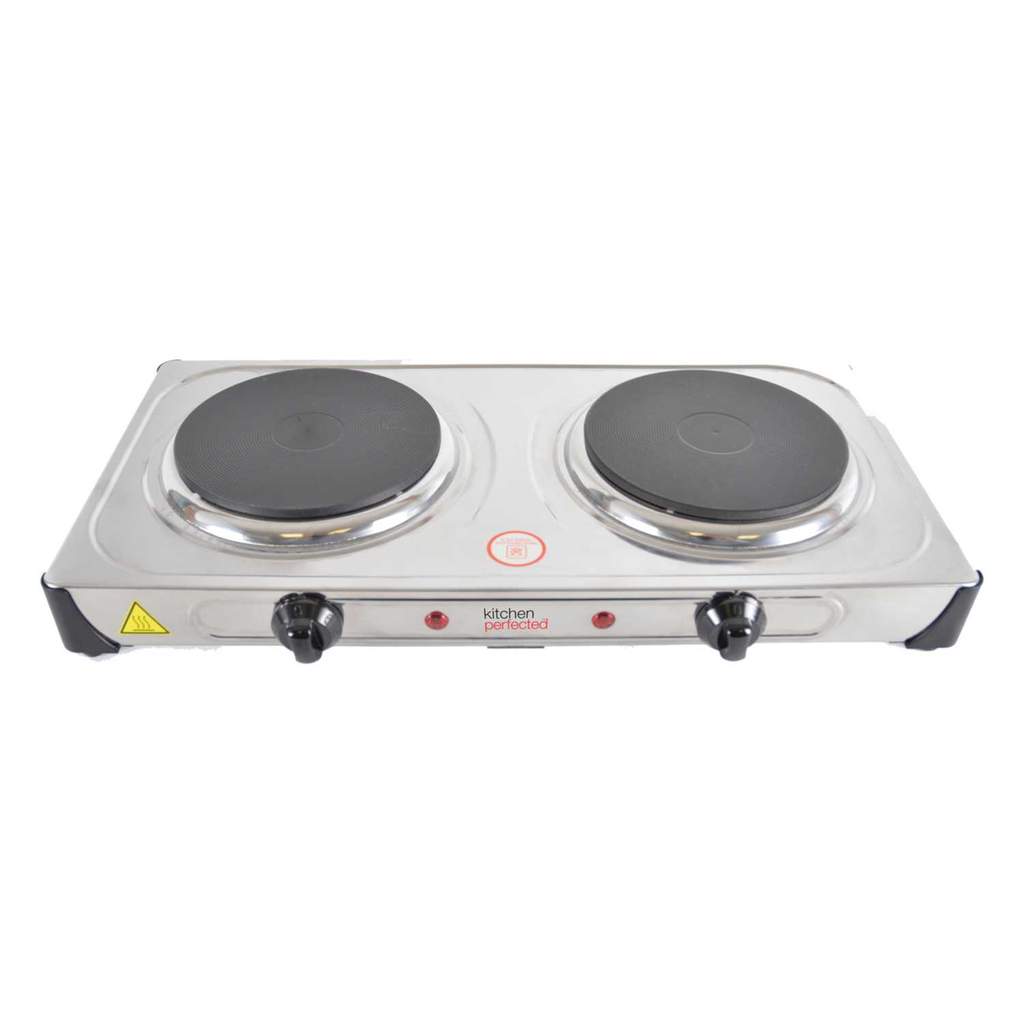 Kitchen Perfected 2000W Double Hotplate Stainless Steel - Image 2