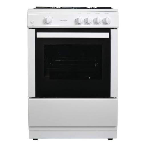 Statesman 60cm Single Cavity Gas Cooker White