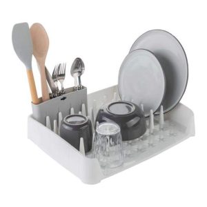 Minky Minky Dish Rack White/Grey Caddy