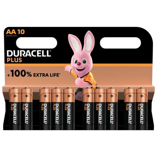 Duracell AA Plus Power +100% Batteries 10Pk