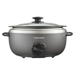 Morphy Richards 6.5L Oval Sear & Stew Slow Cooker Grey