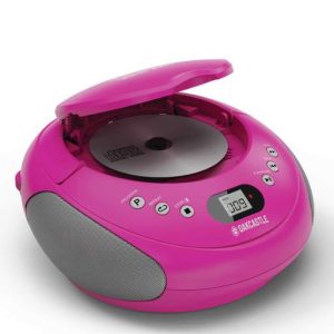 Oakcastle Bluetooth Boombox with FM Radio and CD Player Pink