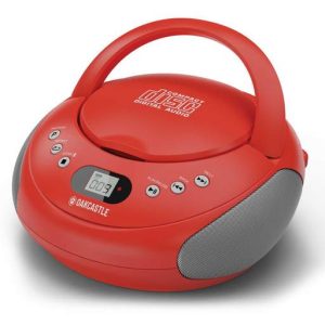 Oakcastle Bluetooth Boombox with FM Radio and CD Player Red