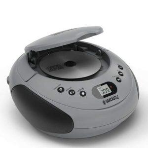 Oakcastle Bluetooth Boombox with FM Radio and CD Player Silver