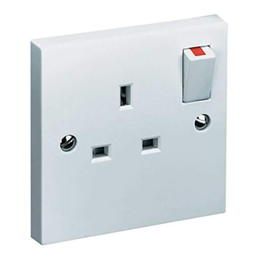 Pik-a-Pak 13A 1 Gang Switched Socket