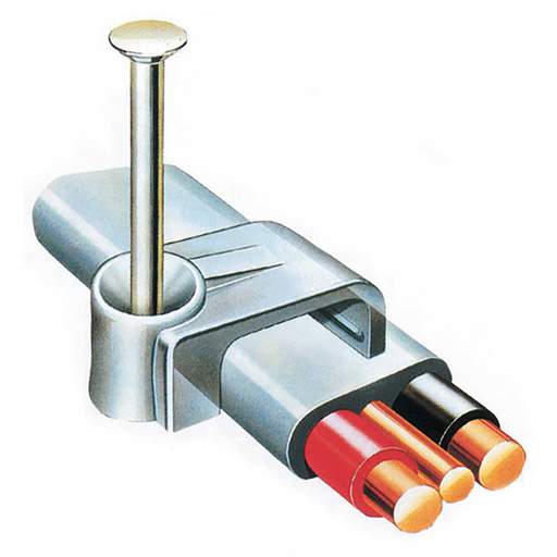 Pik-a-Pak 6.0mm Twin and Earth Flat Cable Clips Grey (Pack of 20)