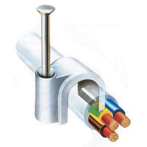 Pik-a-Pak 7mm Round Cable Clips White (Pack of 20)