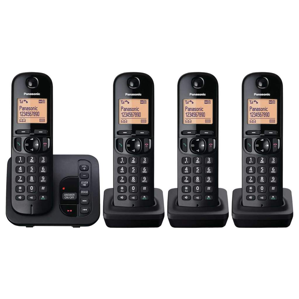Panasonic Quad Dect Call Block Telephone with Answer Machine Black - Image 3