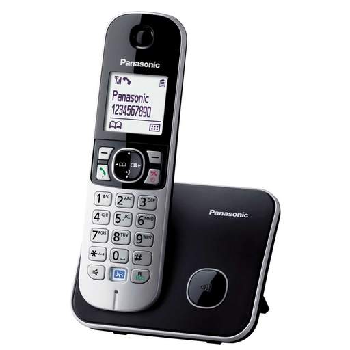 Panasonic Single Dect Cordless Telephone Eco Mode Black and Silver