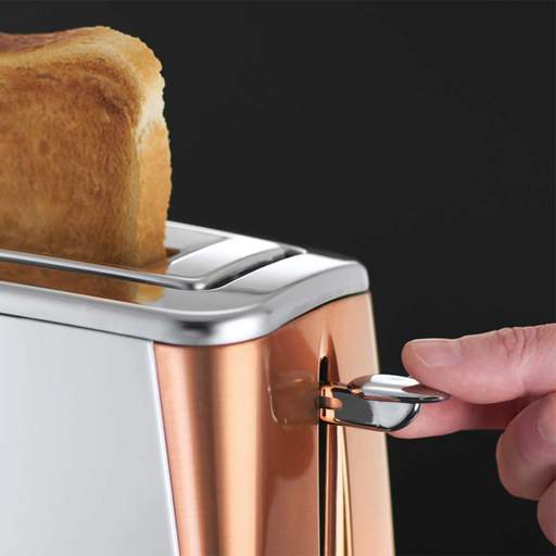 Russell Hobbs Luna Copper Long Slot 2 Slice Toaster - Image 2