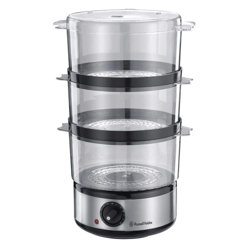 Russell Hobbs 3 Tier Food Steamer Brushed Stainless Steel - Image 3