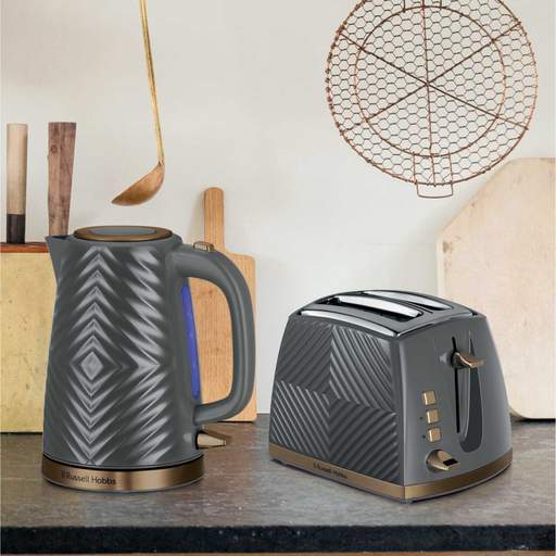 Russell Hobbs Groove Kettle Grey - Image 3