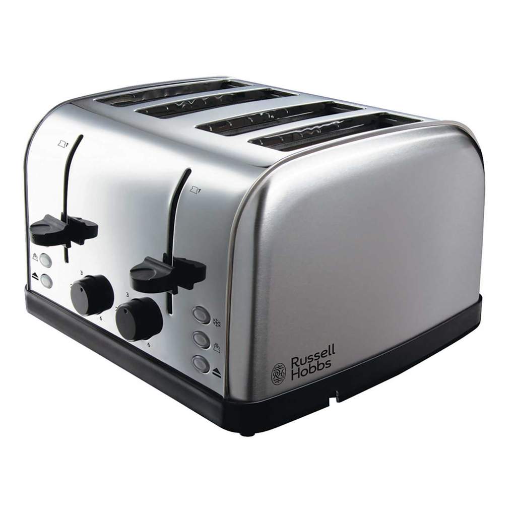 Russell Hobbs 4 Slice Futura Toaster Brushed & Polished Stainless Steel - Image 2