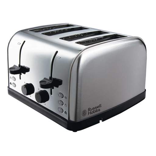 Russell Hobbs 4 Slice Futura Toaster Brushed & Polished Stainless Steel