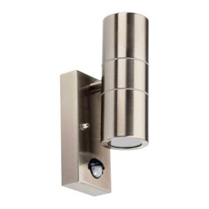 Brackenheath Up & Down Wall Light with PIR Stainless Steel