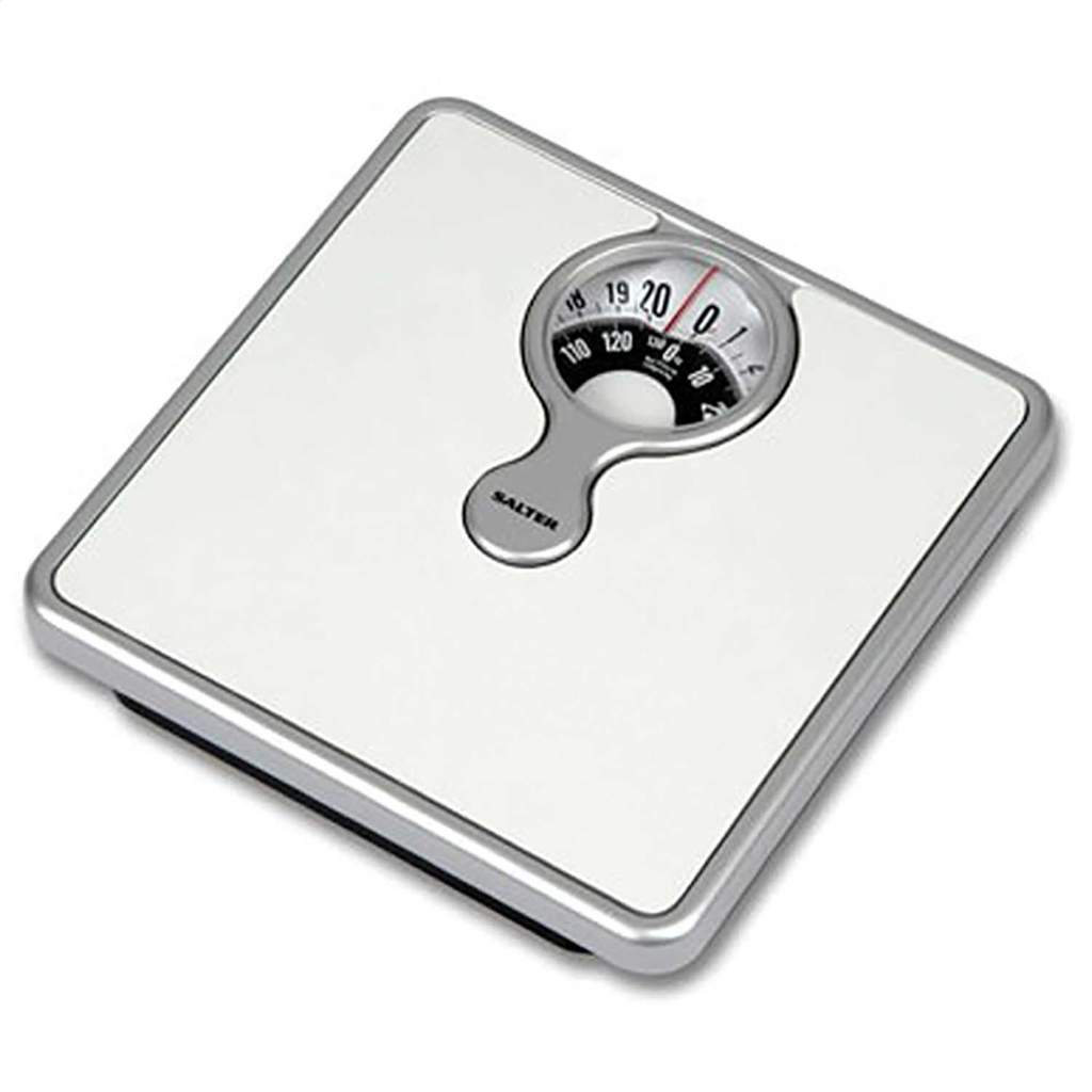 Salter Mechanical Bathroom Scales with Magnifying Lens White - Image 3