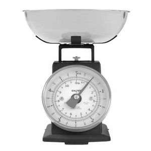 Salter 5kg Timeless Mechanical Kitchen Scale Black