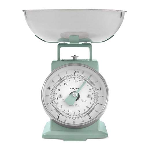 Salter 5kg Timeless Mechanical Kitchen Scale Sage