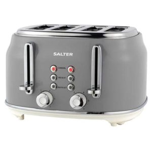 Salter 4 Slice Retro Toaster - Grey