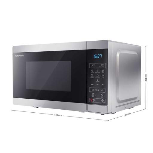 Sharp 20L 800W Solo Digital Microwave Silver - Image 2