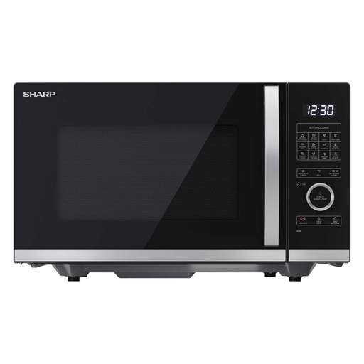 Sharp 25L 900W Jog Dial Flatbed Microwave with Grill Black