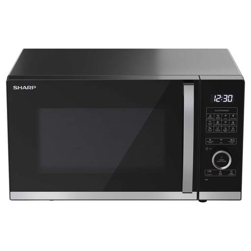 Sharp 25L 900W Jog Dial Flatbed Microwave with Grill Black - Image 2