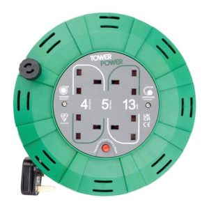 Tower 13A 5M 4 Gang Cassette Extension Reel