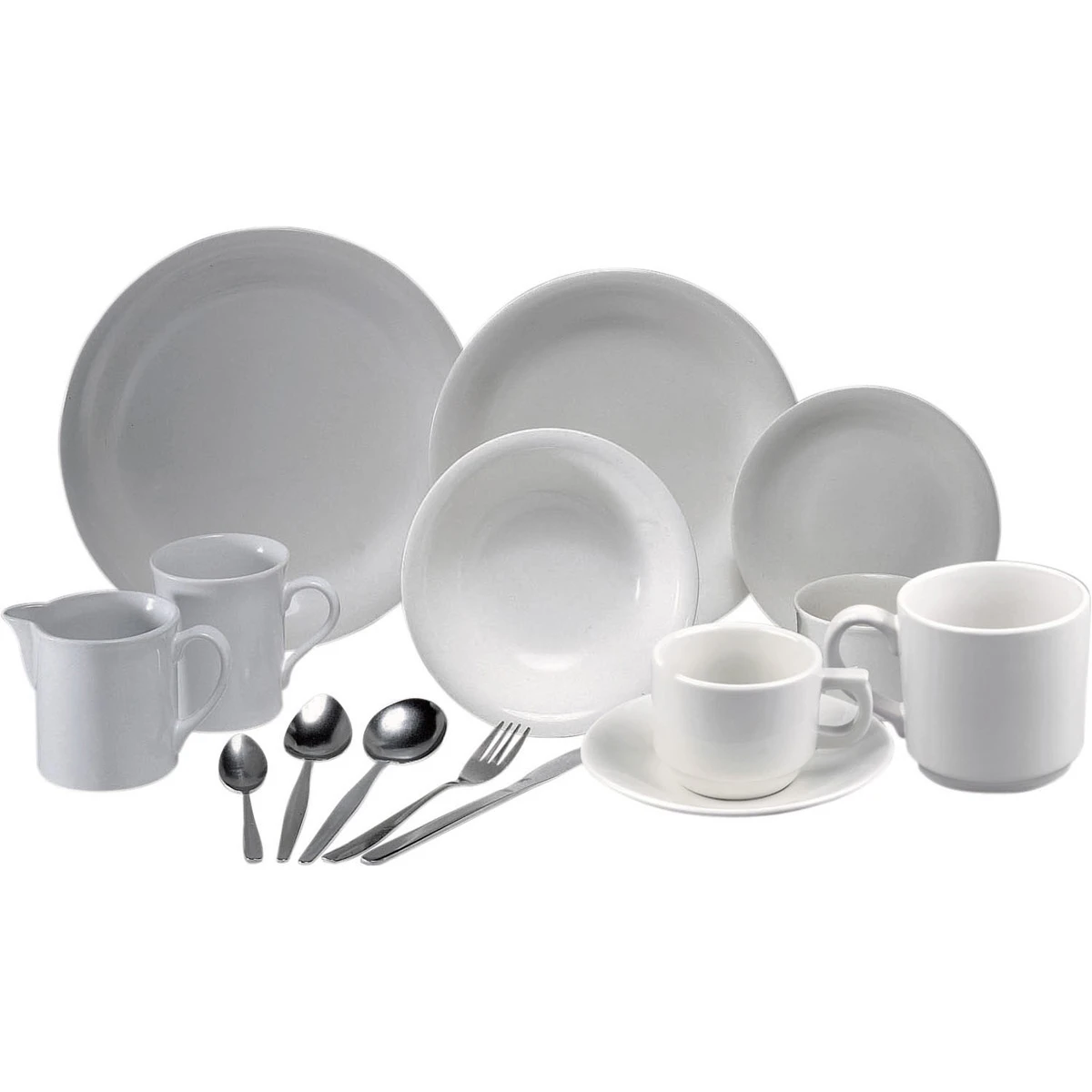 Crockery and Cutlery Bowl 175mm White - Image 3