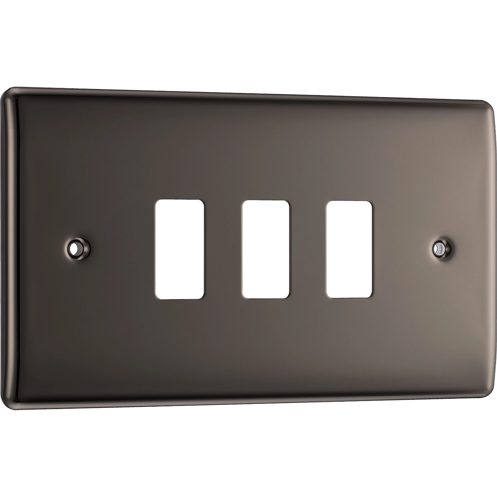 BG RNBN3 3 Gang Grid Plate Black Nickel - Image 3
